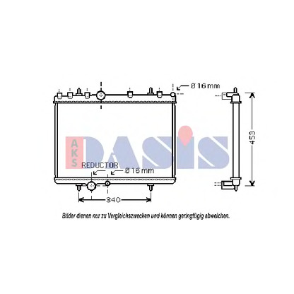 Photo Radiator, engine cooling AKS DASIS 160106N