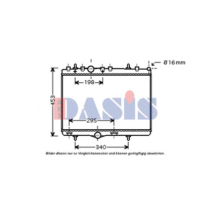 Photo Radiateur, refroidissement du moteur AKS DASIS 160108N