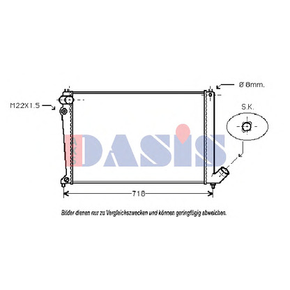 Photo Radiator, engine cooling AKS DASIS 160240N