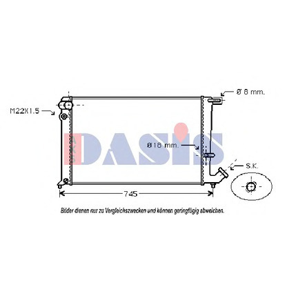 Photo Radiator, engine cooling AKS DASIS 160360N