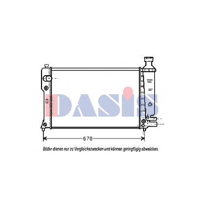 Photo Radiateur, refroidissement du moteur AKS DASIS 160710N