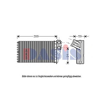 Foto Wärmetauscher, Innenraumheizung AKS DASIS 169013N
