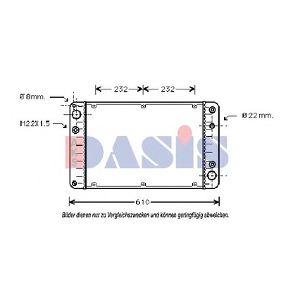 Photo Radiateur, refroidissement du moteur AKS DASIS 170050N