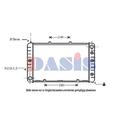 Foto Radiador, refrigeración del motor AKS DASIS 170100N