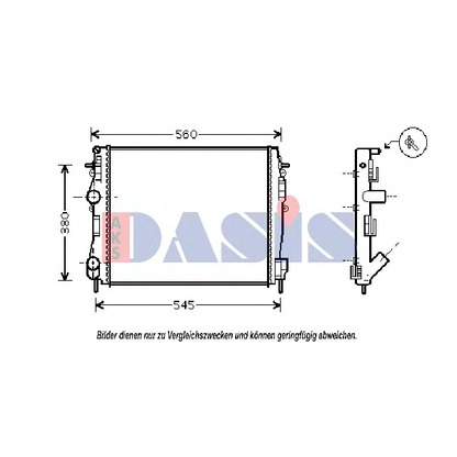 Photo Radiateur, refroidissement du moteur AKS DASIS 180011N