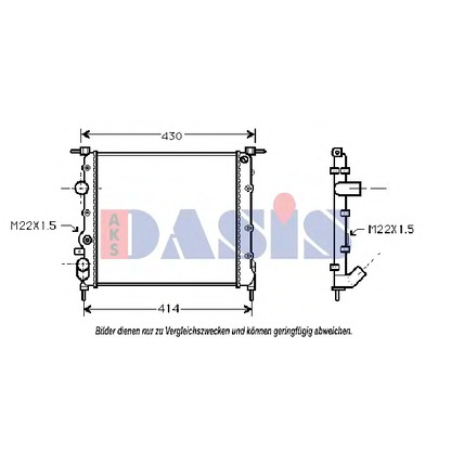 Foto Radiatore, Raffreddamento motore AKS DASIS 180021N