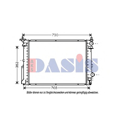 Photo Radiateur, refroidissement du moteur AKS DASIS 180034N