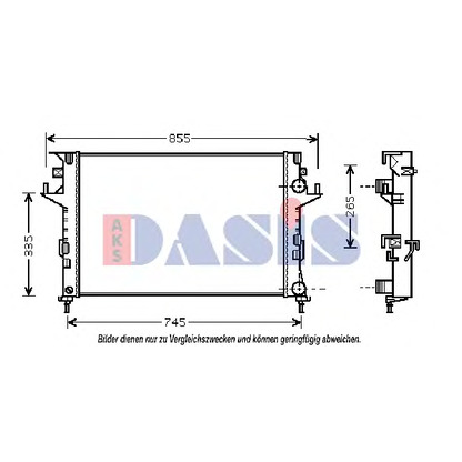 Photo Radiateur, refroidissement du moteur AKS DASIS 180036N