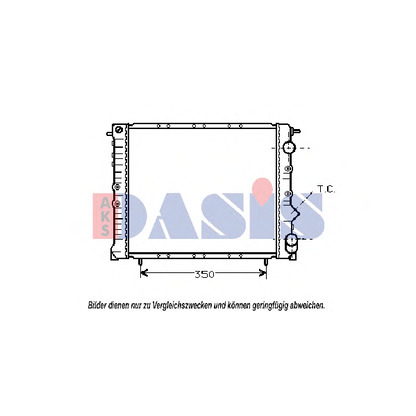 Foto Radiador, refrigeración del motor AKS DASIS 180043N