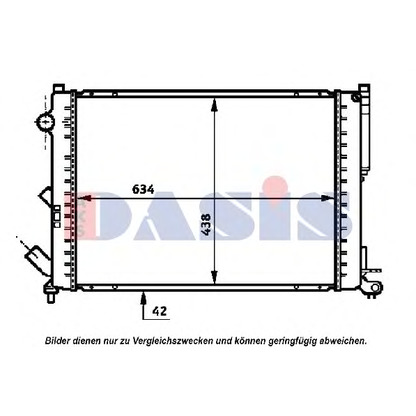 Photo Radiateur, refroidissement du moteur AKS DASIS 180056N