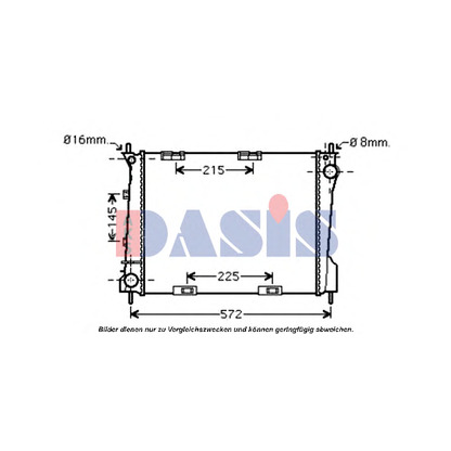 Photo Radiateur, refroidissement du moteur AKS DASIS 180061N