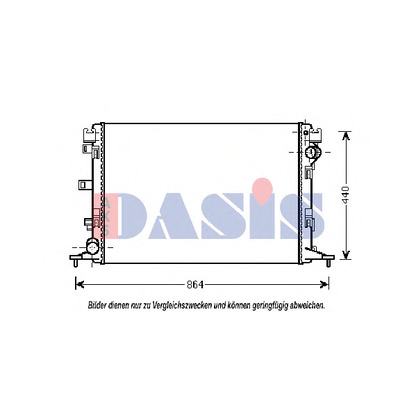 Foto Radiador, refrigeración del motor AKS DASIS 180072N