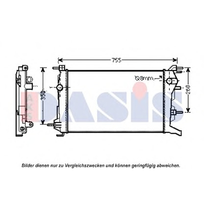 Foto Radiador, refrigeración del motor AKS DASIS 180084N