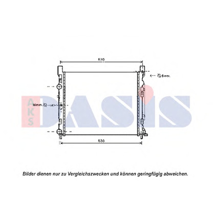 Photo Radiateur, refroidissement du moteur AKS DASIS 180086N