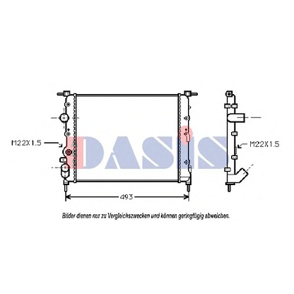 Photo Radiateur, refroidissement du moteur AKS DASIS 180200N
