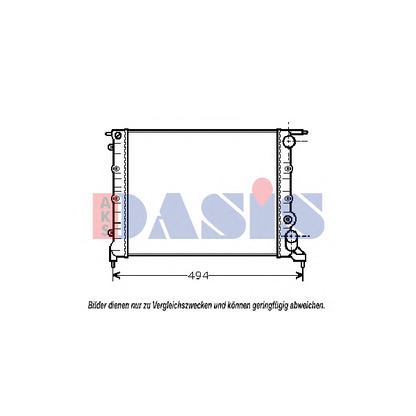 Foto Radiador, refrigeración del motor AKS DASIS 180510N