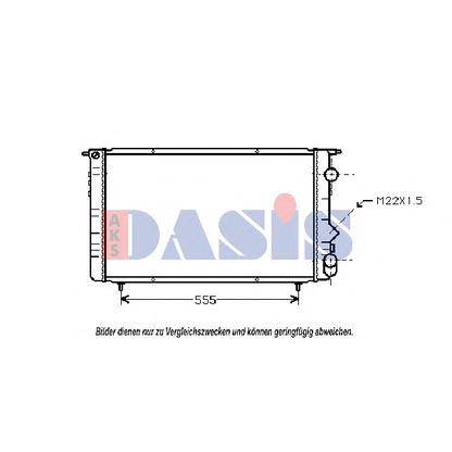 Foto Radiador, refrigeración del motor AKS DASIS 180850N