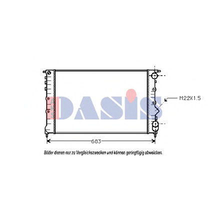 Foto Radiador, refrigeración del motor AKS DASIS 180980N