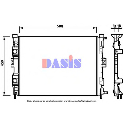 Photo Radiator, engine cooling AKS DASIS 181001N