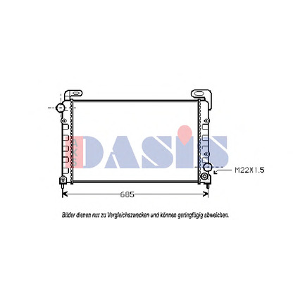 Photo Radiateur, refroidissement du moteur AKS DASIS 181110N