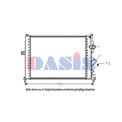 Photo Radiateur, refroidissement du moteur AKS DASIS 181410N