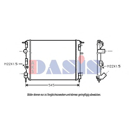 Photo Radiateur, refroidissement du moteur AKS DASIS 181720N