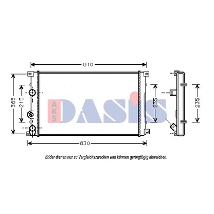 Photo Radiateur, refroidissement du moteur AKS DASIS 181750N