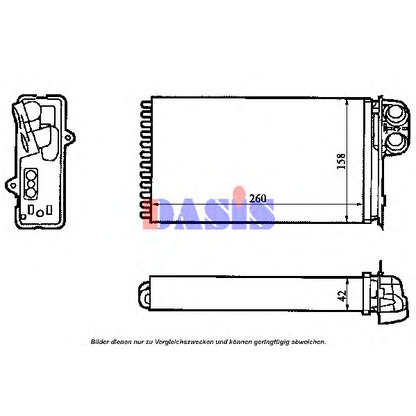 Foto Scambiatore calore, Riscaldamento abitacolo AKS DASIS 189280N