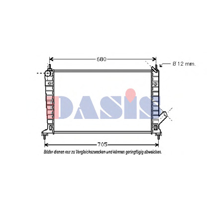 Photo Radiateur, refroidissement du moteur AKS DASIS 190002N