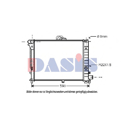 Photo Radiator, engine cooling AKS DASIS 190230N