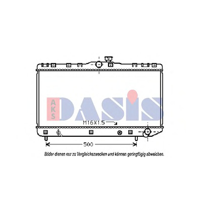 Foto Radiador, refrigeración del motor AKS DASIS 210100N