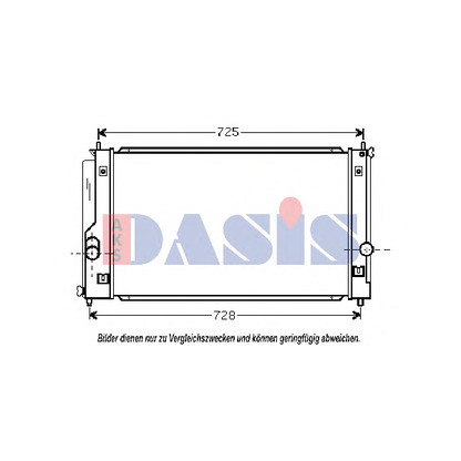 Photo Radiator, engine cooling AKS DASIS 210124N