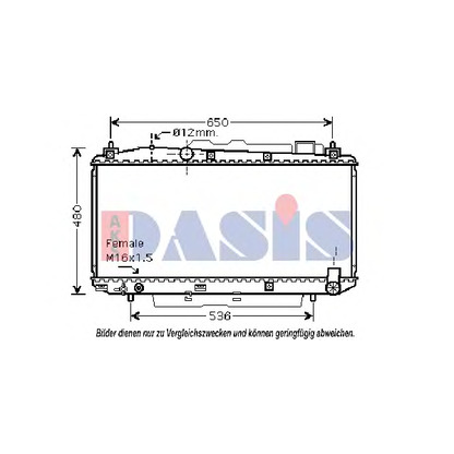 Photo Radiateur, refroidissement du moteur AKS DASIS 210158N