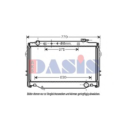 Foto Radiador, refrigeración del motor AKS DASIS 210168N