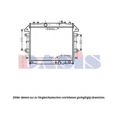 Photo Radiator, engine cooling AKS DASIS 210190N