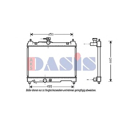 Photo Radiateur, refroidissement du moteur AKS DASIS 211700N