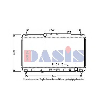 Foto Radiatore, Raffreddamento motore AKS DASIS 219071N