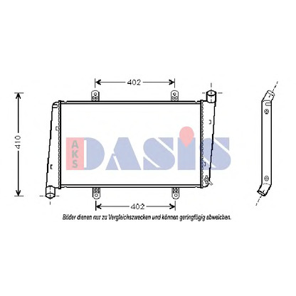 Photo Radiateur, refroidissement du moteur AKS DASIS 220002N