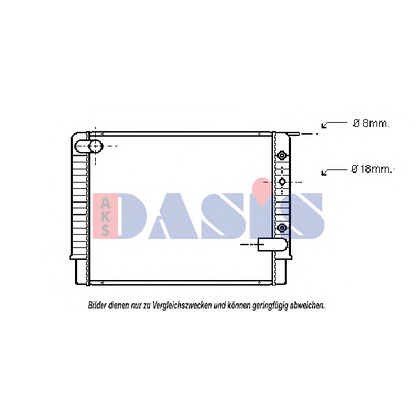 Foto Radiador, refrigeración del motor AKS DASIS 220450N