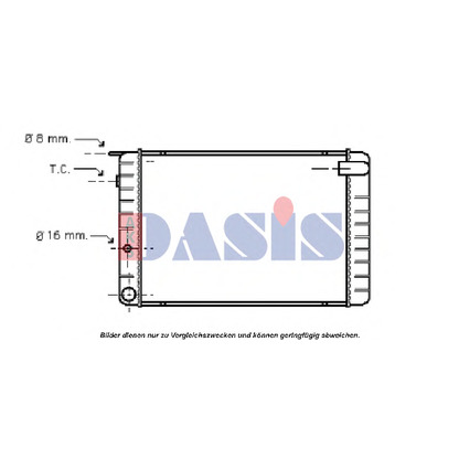 Photo Radiateur, refroidissement du moteur AKS DASIS 220680N