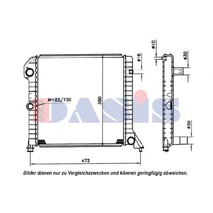 Photo Radiateur, refroidissement du moteur AKS DASIS 220902N