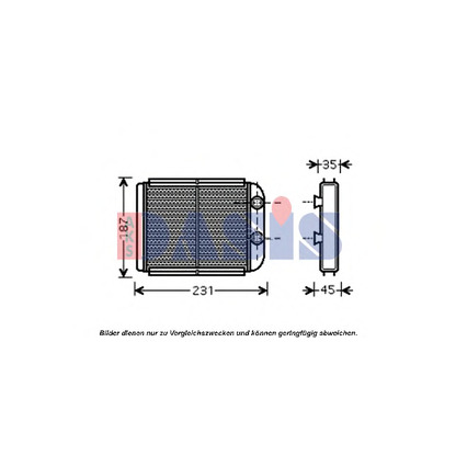 Photo Heat Exchanger, interior heating AKS DASIS 229007N