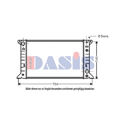 Photo Radiator, engine cooling AKS DASIS 250150N