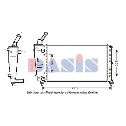 Foto Radiador, refrigeración del motor AKS DASIS 300014N