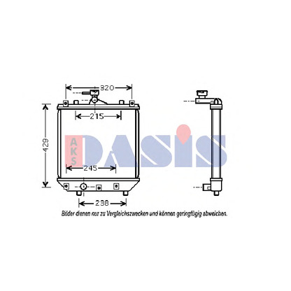 Photo Radiator, engine cooling AKS DASIS 322004N