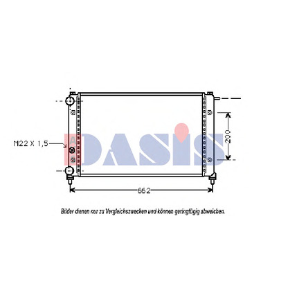 Foto Radiador, refrigeración del motor AKS DASIS 330090N