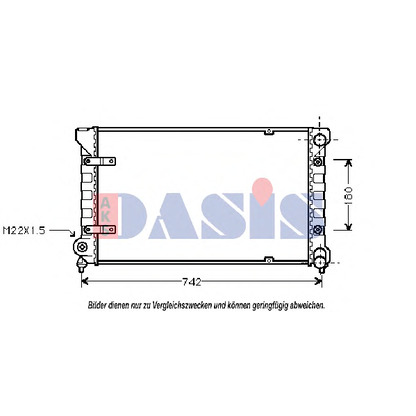 Foto Radiador, refrigeración del motor AKS DASIS 330160N