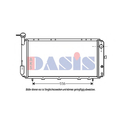 Foto Radiador, refrigeración del motor AKS DASIS 350100N