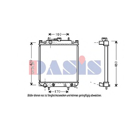 Photo Radiateur, refroidissement du moteur AKS DASIS 360016N