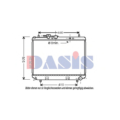 Foto Radiador, refrigeración del motor AKS DASIS 360190N